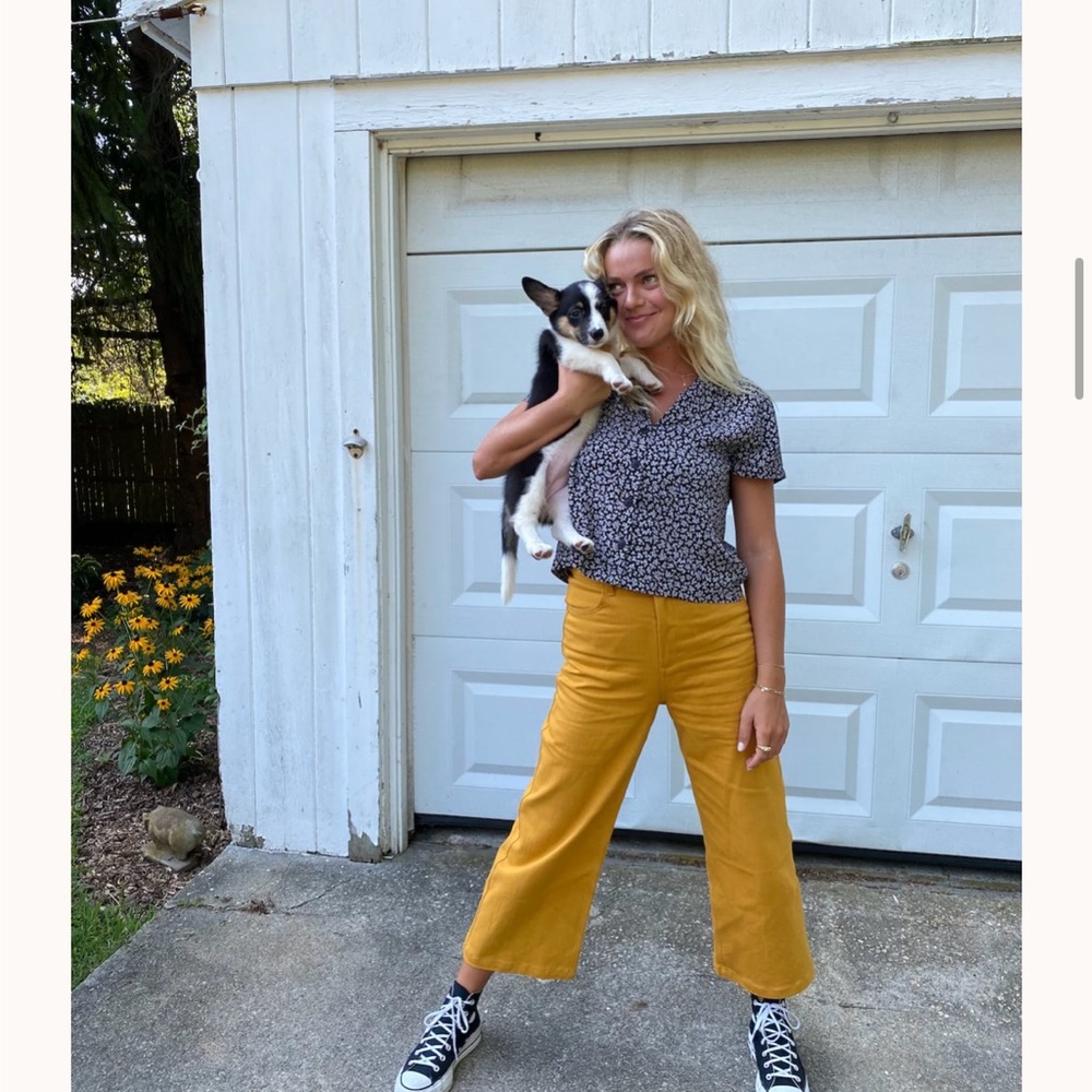 Whimsy+Row Flora Pant in Gold
